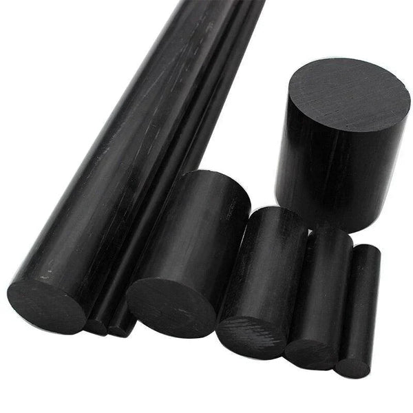 Black ABS Plastic Rods in Multiple Diameters