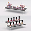 Side angle of 3 tier acrylic display rack for perfume and cosmetics
