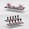 Side angle of 3 tier acrylic display rack for perfume and cosmetics