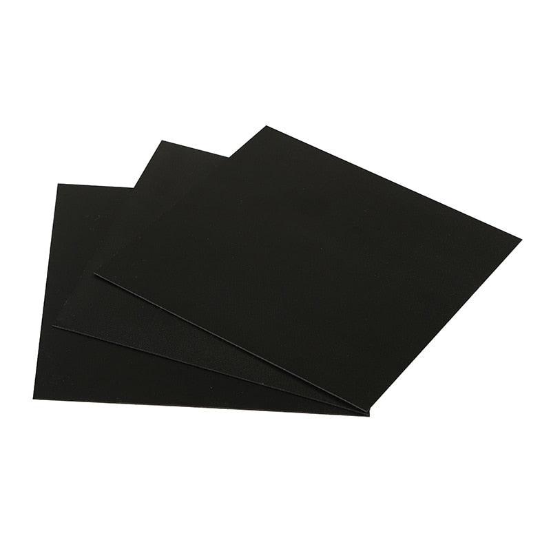 Black FR4 G10 epoxy fiberglass sheet – front view showing 1mm thickness