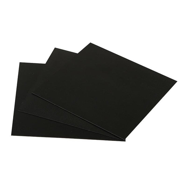 Black FR4 G10 epoxy fiberglass sheet – front view showing 1mm thickness