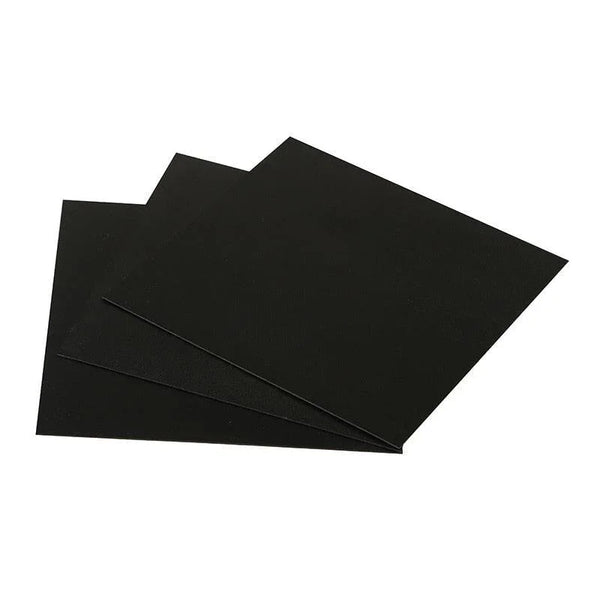 Black FR4 G10 epoxy fiberglass sheet – front view showing 1mm thickness