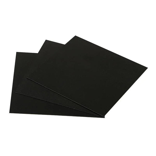 Black FR4 G10 epoxy fiberglass sheet – front view showing 1mm thickness