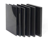 Overview of black food grade HDPE plastic sheet with matte surface