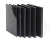 Overview of black food grade HDPE plastic sheet with matte surface