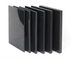 Overview of black food grade HDPE plastic sheet with matte surface