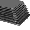 Close-up of black PP sheet smooth matte surface finish