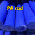 Close-Up of Blue PA6 Nylon Rod Cross-Section