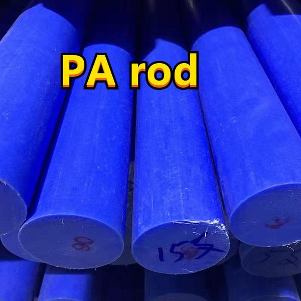 Close-Up of Blue PA6 Nylon Rod Cross-Section
