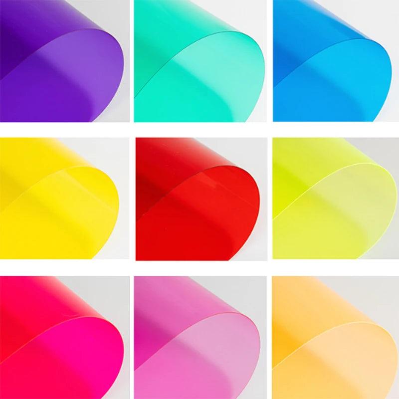 Blue transparent PVC plastic sheet for DIY and lighting design