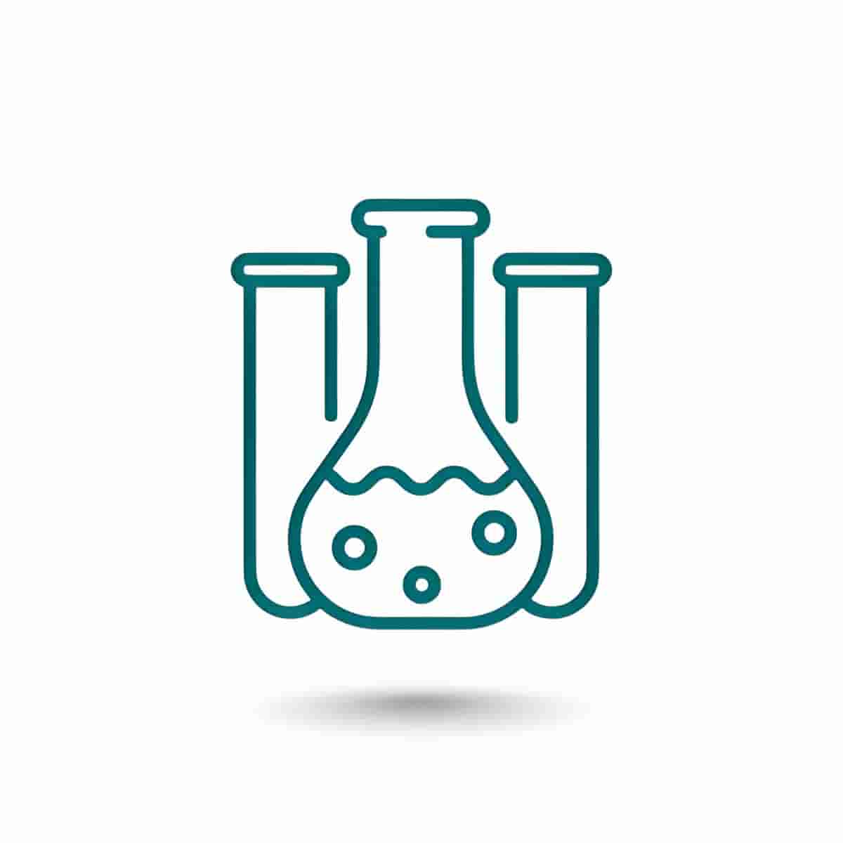 Icon for the Chemical Processing Industry, indicating chemically resistant plastics designed for pipes, valves, and tanks in harsh chemical environments.