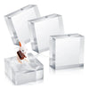Clear acrylic jewelry display cube for rings and earrings