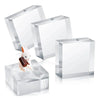 Clear acrylic jewelry display cube for rings and earrings