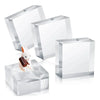 Clear acrylic jewelry display cube for rings and earrings