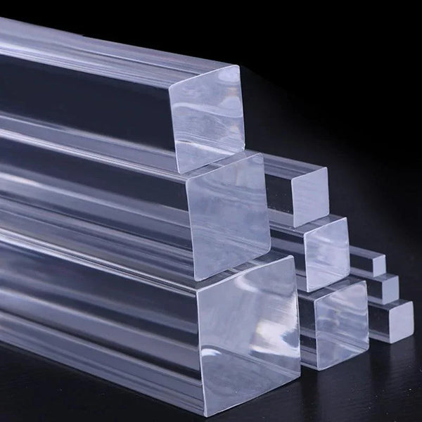 20x20mm transparent acrylic bar for signage supports
