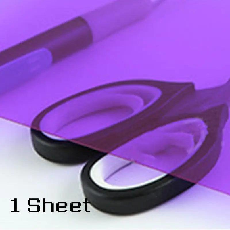 Clear A4 PVC sheet placed on white background