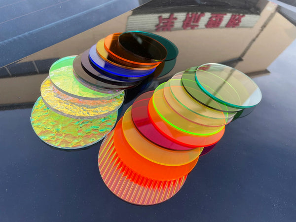 Bright red cast acrylic panel 5mm high visibility color