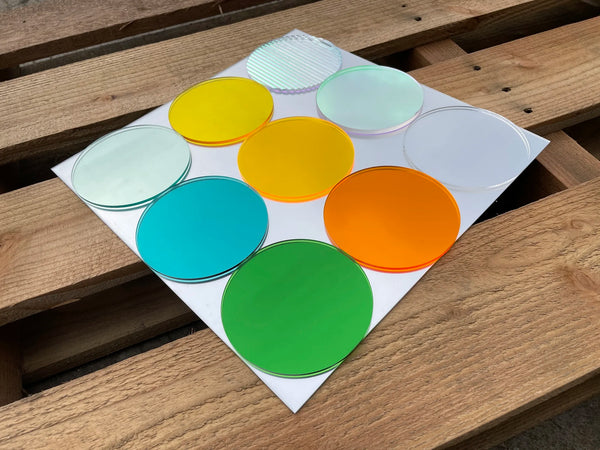 Orange 992 fluorescent acrylic sheet 3mm laser cutting ready