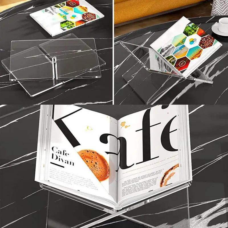 Acrylic Cookbook Stand for Kitchen Counter Display