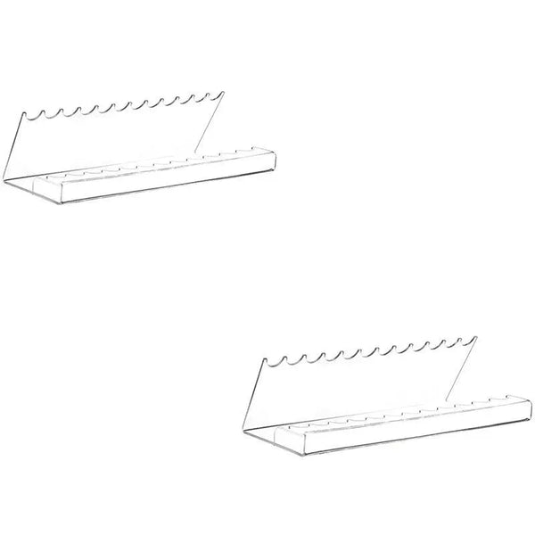 Side angle of customizable acrylic marker stand – durable design