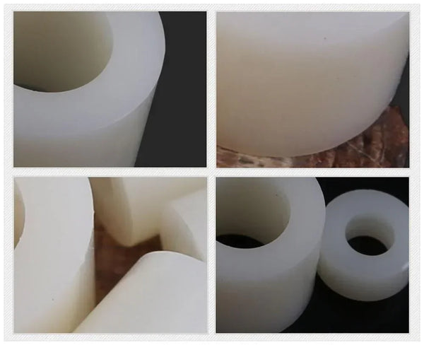 Custom CNC-machined nylon spacer washer