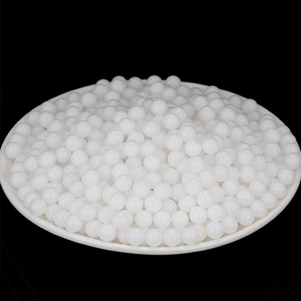 Custom color and machining options for white, black, and clear POM plastic spheres