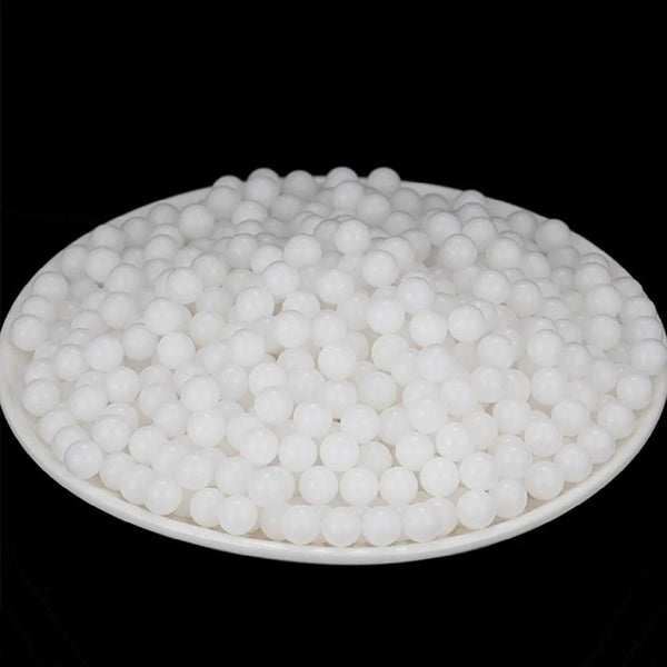 Custom color and machining options for white, black, and clear POM plastic spheres