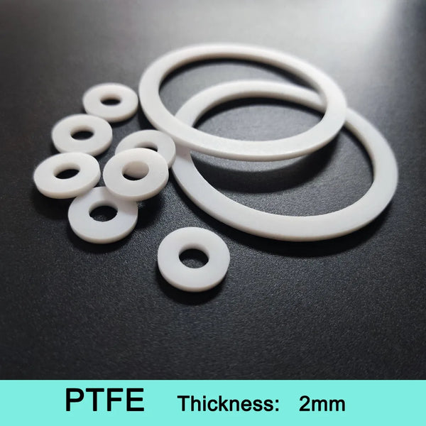 Custom PTFE washer CNC cut gasket for pipe flange, available in ID 6mm to 100mm