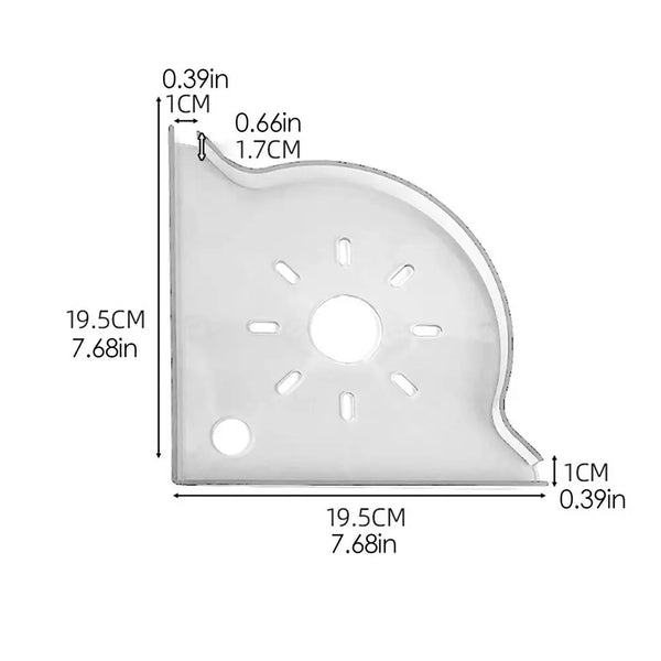 Custom size acrylic corner shelf CNC machining service - no minimum order quantity required