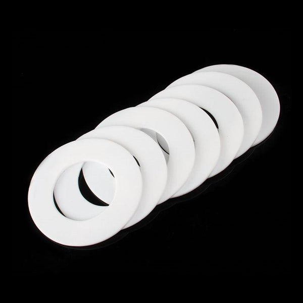 Custom machined PTFE washers with CNC cutting service offered by BeePlastic