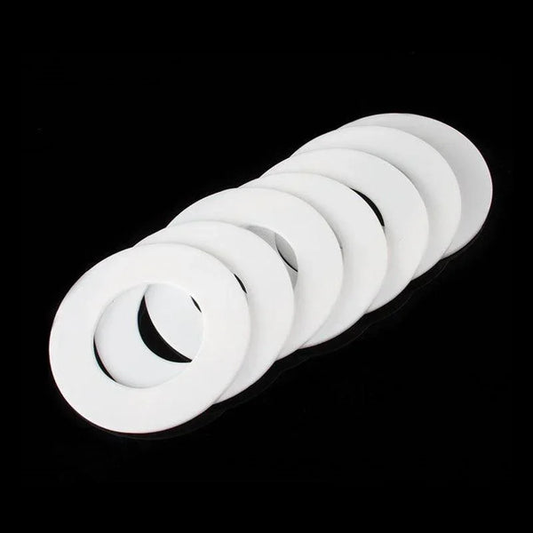 Custom machined PTFE washers with CNC cutting service offered by BeePlastic