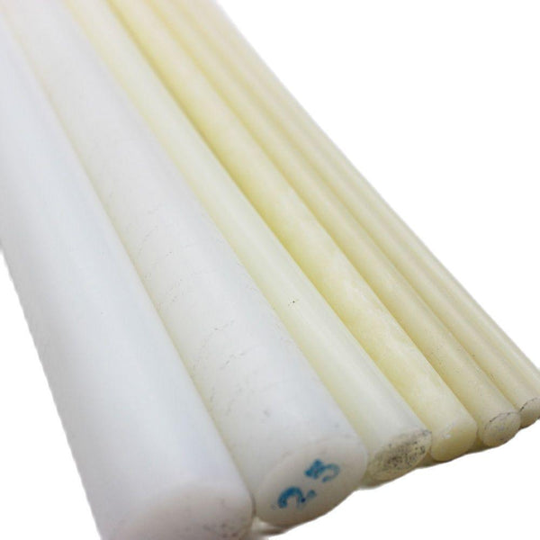 Cut to size white PA6 nylon rod stock for industrial use and CNC turning