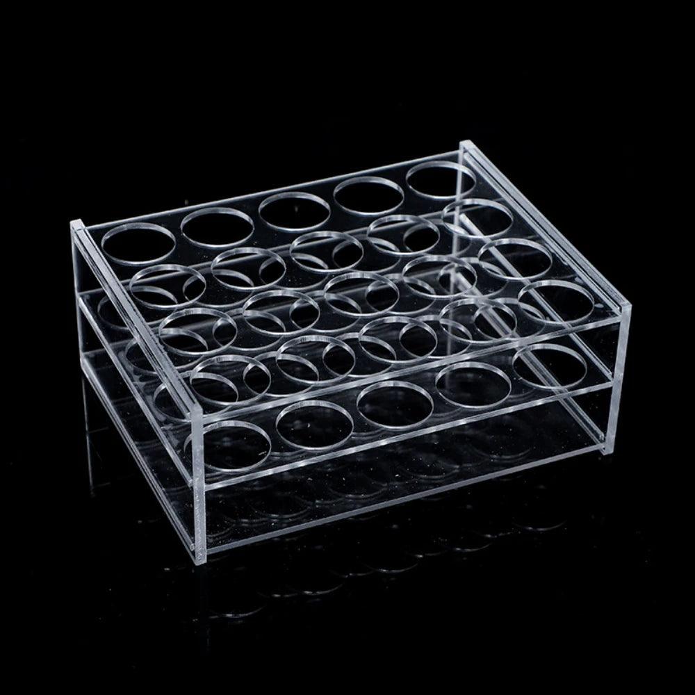 Organizer shown with 5ml composite syringes inserted for clinic use