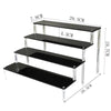 3-tier dessert stand in black acrylic for bakery counters