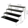 3-tier dessert stand in black acrylic for bakery counters