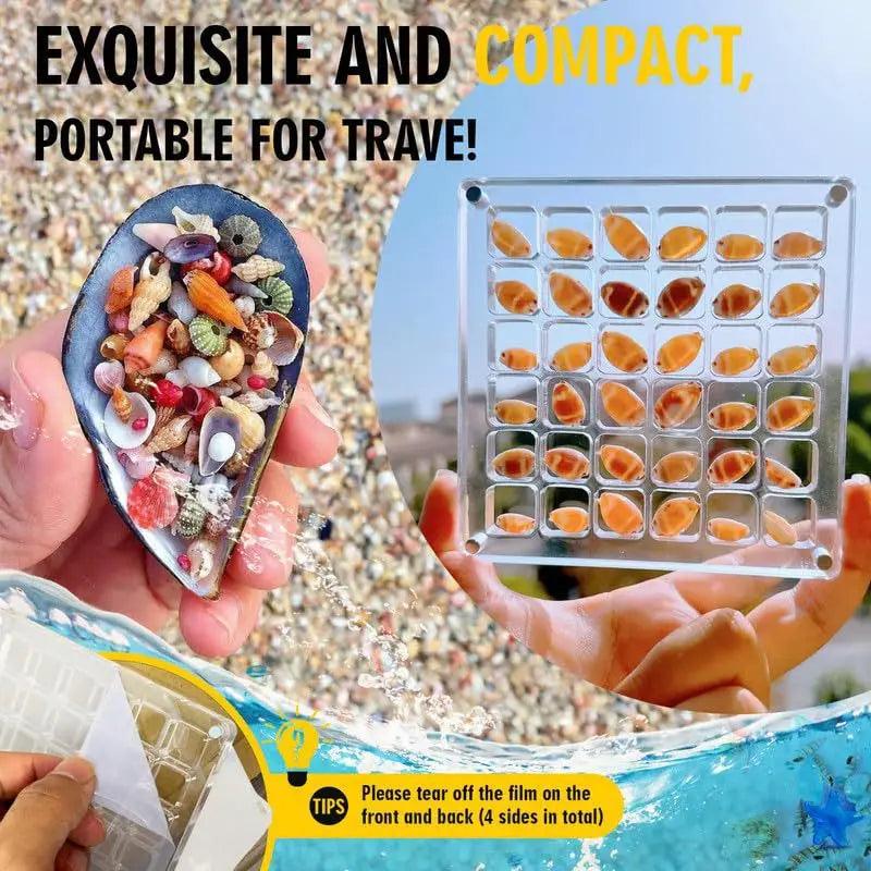 Compact acrylic display case with magnetic lid used for crafts and decorative gifts