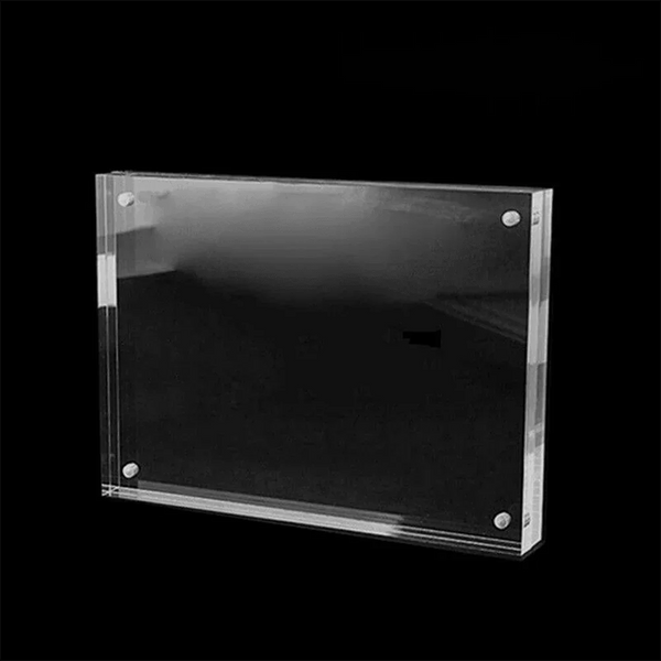 Double-sided display stand for photos and posters