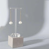 T-shape acrylic earring stand with round bottom base