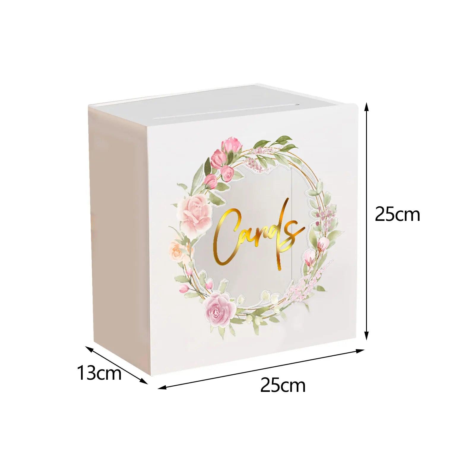 Custom event card box with unique font engraving