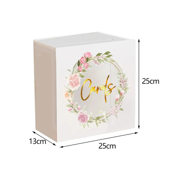 Custom event card box with unique font engraving