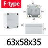 F-type ABS junction box with full dimension labeling