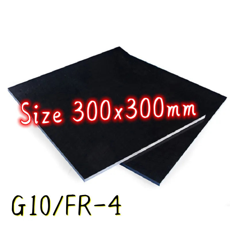 14 thickness options of black FR4 G10 fiberglass board from 5mm to 70mm (0.20" to 2.76")