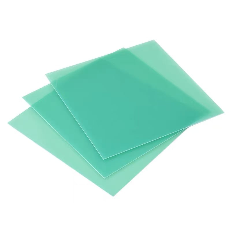 Green FR4 PCB substrate board with epoxy glass for circuit insulation and prototyping use