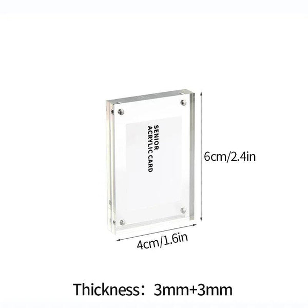 Custom engraved acrylic frame for Kpop photocard display