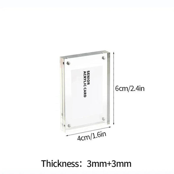 Custom engraved acrylic frame for Kpop photocard display