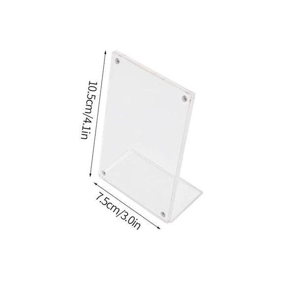 Mini poster and postcard displayed in magnetic acrylic frame