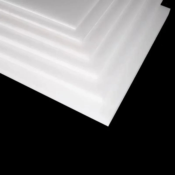 3mm white HDPE sheet 150×150mm front view for DIY and industrial use