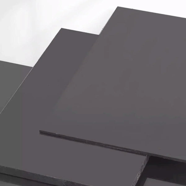 Size comparison chart showing HDPE sheet in mm and inch units