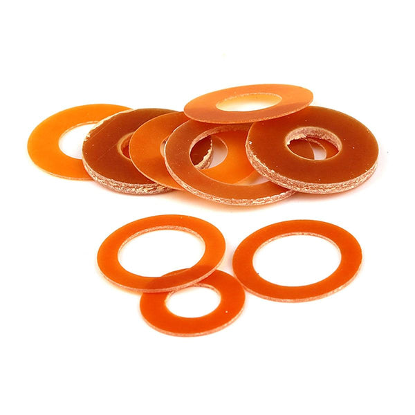 Bakelite washer used in electrical panels for thermal and electrical insulation