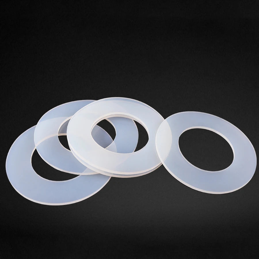 Heat-resistant silicone washer for high-pressure plumbing and industrial piping systems